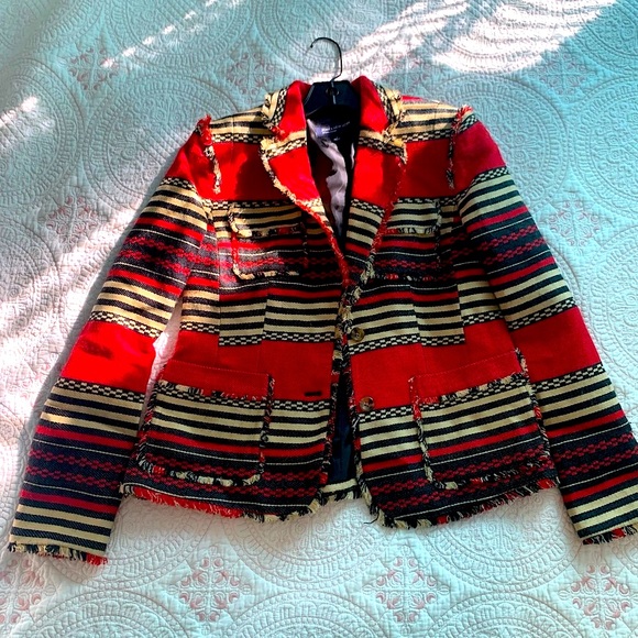 Jones New York Jackets & Blazers - Stylish Red and Black Women's Jacket
